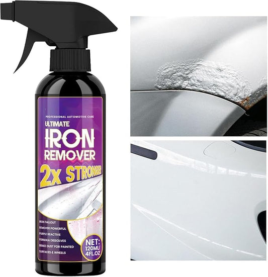 Rust Remover Spray for Metal, Car Rust Remover, 120ml Wheel Cleaner Spray, Multipurpose Iron Stain Removal for Car Detailing, Paint Wheels RV Boat Motorcycle