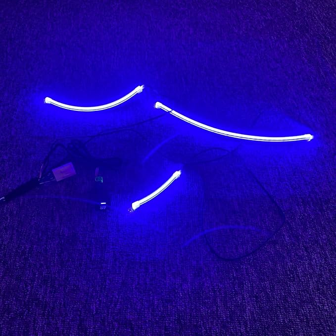 HIGH FLYING 2019-2025 for Toyota RAV4 Center Console Dashboard LED Light Strip with On+Off Switch 3pcs Car Interior Accessories (Blue)