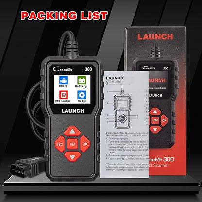 LAUNCH Creader 300 OBD2 Scanner,Engine Fault Code Reader,Support Read Data Stream,Scanner for All OBDII Protocol Cars Since 1996, 2026 Upgraded Ver. of CR3001