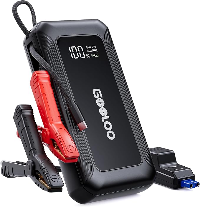 GOOLOO G7 3000A Jump Starter with Built-in Cable,Portable Jump Starter for 45W Fast Charging,12V SuperSafe Lithium Jump Box, Battery Booster Pack Up to 8.5L Gas or 6.0L Diesel Engine