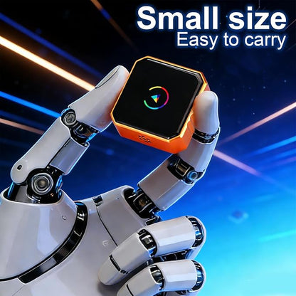 2-in-1 Wireless CarPlay & Android Auto Adapter, Converts Wired to Wireless,Plug & Play Dongle, Fast Auto-Connect No Delay, Compact Design for iPhone & Android with USB/USB-C Port(Orange)