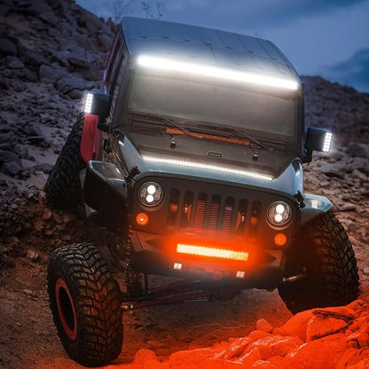 Nilight LED Light Bar 12 Inch 240W Red Pod Lights Triple Row Spot Flood Combo 30000LM Driving Boat Off Road Lighting for Trucks Pickup Golf Cart SUV ATV UTV 4x4 Van Camper Tractor