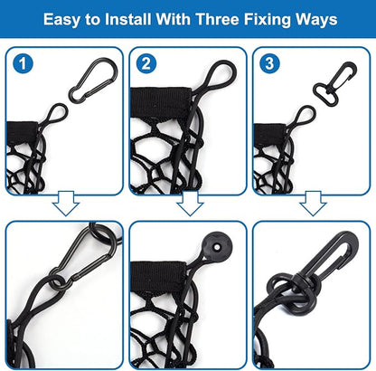 Cargo Net for Pickup Bed, Fit for Ford F150/F250, Chevy Silverado, GMC Sierra, 18"x50" Heavy Duty Elastic Cargo Organizer