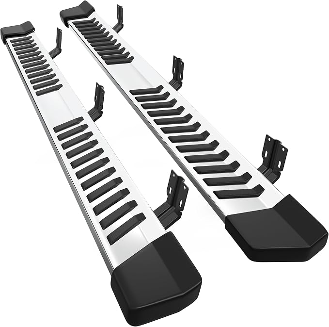 Side Step Nerf Bar Running Board Replacement for 1999-2016 Ford F250 F350 Super Duty Crew Cab(4 Full Size Door), 6 Inch Step Pad Design, Stainless Steel
