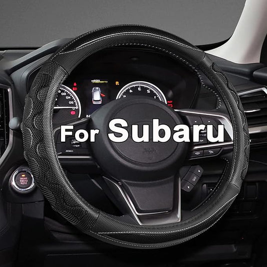 GIANT PANDA Steering Wheel Cover for Subaru Forester, Car Steering Wheel Cover for Subaru Outback and Crosstrek - Black