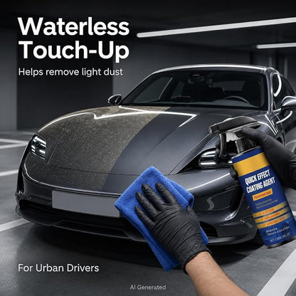Nano Quick Coat Shiny Car Stuff - 120ml Waterless Car Wash Spray for Post-Wash Detailing, SiO2 Ceramic Gloss Enhancer & Micro-Swirl Reducer, Streak-Free Hydrophobic Finish for Auto Paint (2) (2)