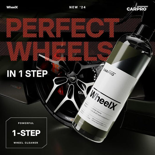 CARRO WheelX Wheel & Tire Cleaner Spray for Car Detailing - Professional 1-Step Formula, Safe on Chrome & Powder Coated Wheels, Rims, Calipers - Removes Dirt, Brake Dust, Grease - 500ml (17 fl oz)