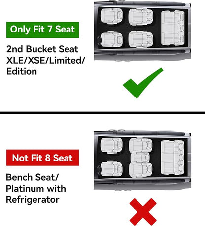 3W Floor Mats & Cargo Liner Fit Toyota Sienna 7 Seat 2021-2026 (Except for 2025 2026 Platinum Edition), TPE All Weather Custom Fit Floor Liner for Sienna XLE/XSE/Limited/Woodland Edition