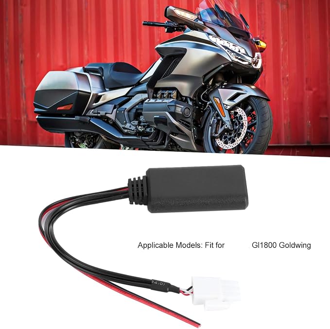 Acouto Bluetooth Adapter, 3 Pin AUX Bluetooth for Audio Cable Adapter, Stereo Music, Fit for GL1800, 5 to 12v