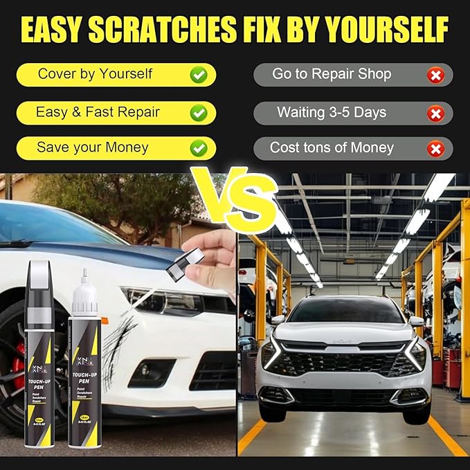 XNA Runway Red(CR5) for KIA Touch Up Paint, 2 in 1 Car Scratch Remover with Pen Tip and Brush, Exact Color-Matched for Car Paint Scratch Repair, Quick & Easy Fix Chips and Nicks