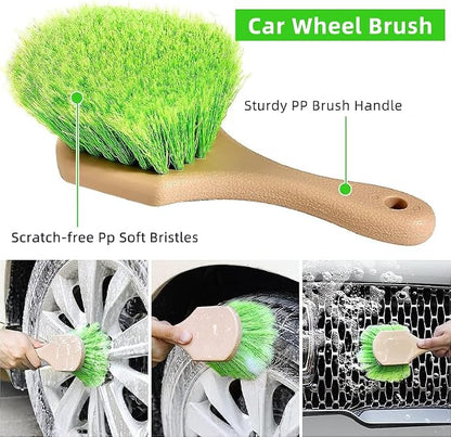 62" Car Wash Brush with Long Handle Chenille Microfiber Car Wash Mop Mitt, Wheel Brush, Windshield Window Squeegee, Car Duster Microfiber Towel, Gloves, Drill Brush, for Cleaning Cars RV Truck Boat