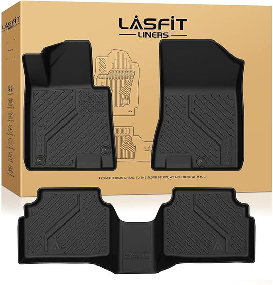 LASFIT Floor Mats for Hyundai Sonata 2020-2026 (Only Fit AWD & Gas, Not for FWD or Hybrid) / Kia K5 2021-2025 (Only Fit AWD, Not for FWD) Custom Fit TPE All Weather Floor Liners Car Mats Accessories