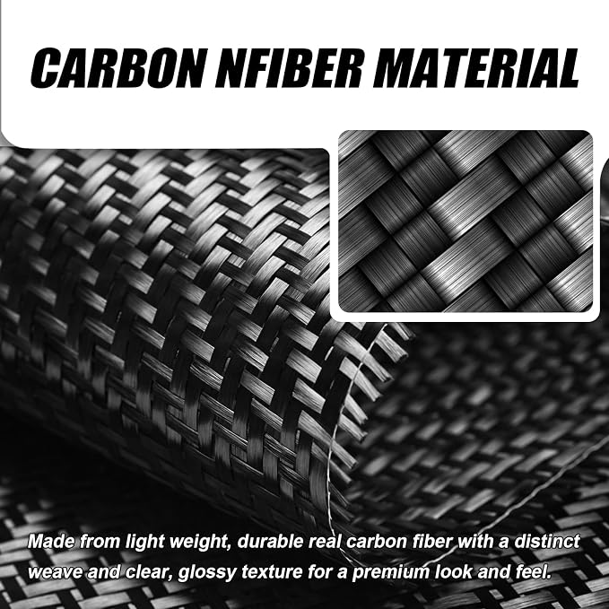 31PCS Real Carbon Fiber Interior Trim Kit Compatible with Infiniti Q50 2014-2024 & Q60 2017–2022, Interior Decor Sticker Accessories