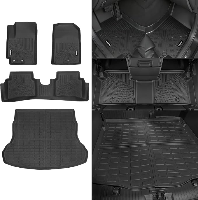 Floor Mats for Hyundai Accent 2018-2023, Trunk Mat All Weather TPE Interior Protector for Hyundai Accent Accessories