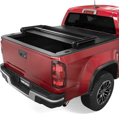 oEdRo Soft Tri-Fold Truck Bed Tonneau Cover Compatible with 2015-2026 Chevy Colorado/GMC Canyon with 5.2 ft Bed