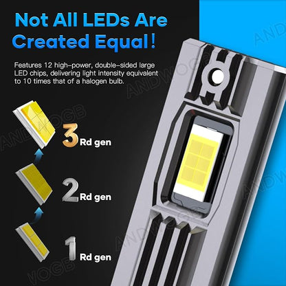 Lights Compatible for Chevy Camaro Light Fog Bulbs for Off road Use, Years: 1998 1999 2000 2001 2002, 48000 Lumens 800% Brightness, Pack of 6