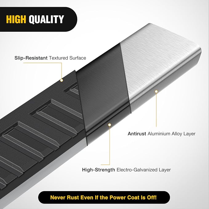 Nilight Running Boards for 2019-2026 Chevy Silverado GMC Sierra 1500 2500 3500 Regular Standard Single Cab 6 Inch Side Step Nerf Bars Stainless Steel