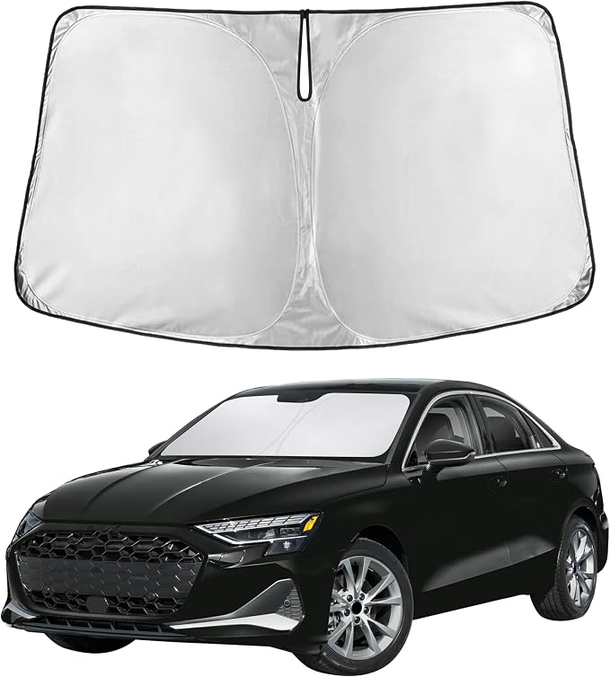 EcoNour Windshield Sunshade Compatible for Audi A3 2022-2023 2024 2025, Sun Visor for Front Windshield & Window Sun Shade Cover, UV Heat Blocker & Protector, Car Accessories