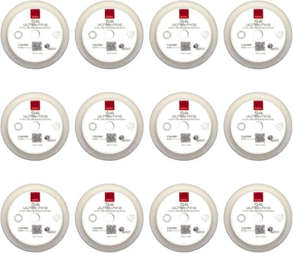 RUPES 9.DA100S Pack of 12 White D-A Ultra-Fine Polishing Foam Pads 100mm | Compatible with 4" Backing Plate | Ideal for Paint Correction & Gloss Enhancement | Extremely Fine Defect Removal