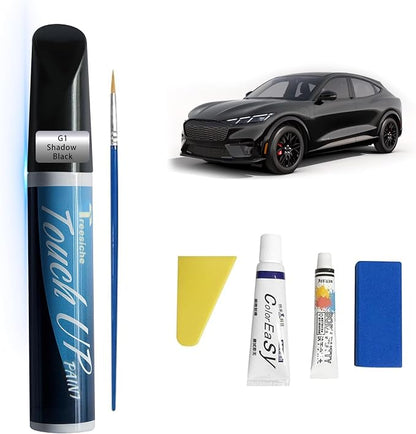 G1 Shadow Black Touch Up Paint for Ford Exact Match, Car PaintPen Scratch Repair 2 in 1 Touch Up Paint, Car Scratch Remover for Deep Scratches Exact Match Rapid Drying of Paint Coating