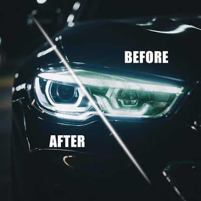 Headlight Restoration Kit - Coating Headlight Cleaner for Cars Trucks Motorcycles & RVs - Restore Yellowing Cloudy & Foggy Lenses Enhance Night Driving Safety for Commuters No Sanding UV Shield