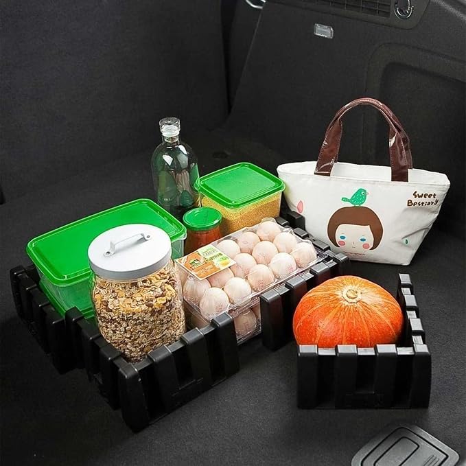 YOFIT Multipurpose Cargo Organizer Blocks Car Trunk Storage Organizer Blocks, Should Be Used with Wool Trunk's Carpet for Car/Truck/SUV/Van, Set of 4