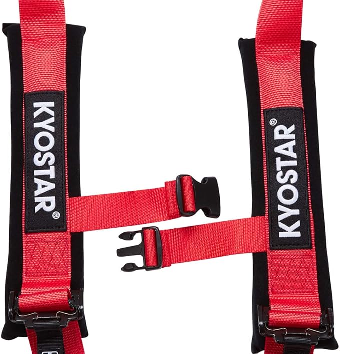 Kyostar 5 Point Black Series Latch and Link Safety Harness Set(8153 Red)