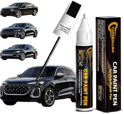 LY9T/0E Mythos Black Metallic Car Touch Up Paint for Audi, Color Accurate Car Paint Scratch Repair Pen Kit Quick & Easy Fix Vehicle Chips and Automotive Nicks Scuff