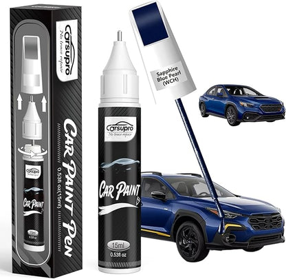 Sapphire Blue Pearl(WCH) for Subaru Touch Up Paint Pen, 2 in 1 Car Scratch Remover with Pen Tip and Brush, Precise Color Match for Car Paint Scratch Repair, Quickly and Easily Fix Chips and Nicks