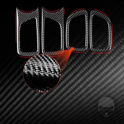 NVCNX Real Premium Carbon Fiber for Toyota 2nd Gen Tacoma Accessories 2005-2015 2006 2007 2008 2009 2010 2011 2012 2013 2014 Car Door Inner Handle Cover Interior Trim Sticker Decal 4PCs - for 4-Door