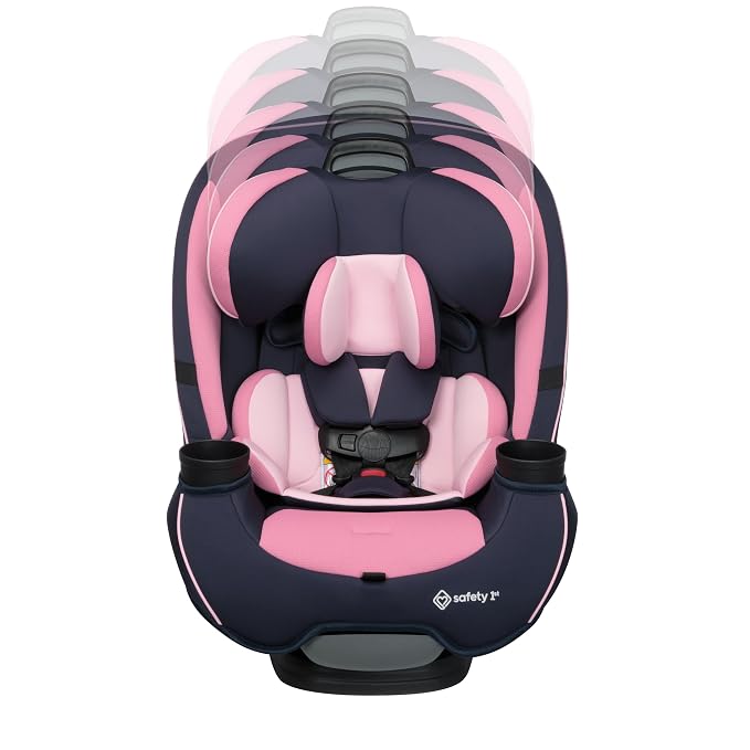 Safety 1st Grow and Go All-in-One Convertible Car Seat, Rear Facing, 5-40 lbs, Forward Facing (30–65 lbs), High Back Booster Seat 40-100 pounds, Vineyard Girl