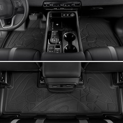 Floor Mats for Honda Passport 2026, All Weather Floor Mats Trunk Cargo Liner with Backrest Protectors, Lower Cargo Mat and Door Sill Guards Accessories, Full Coverage Set