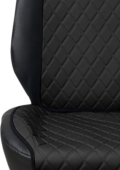 FH Group Car Seat Cushion – Neosupreme Single Front Seat Cover with Front Pockets, Airbag Compatible, Universal Fit Car Seat Cushion for Driver or Passenger Seat, SUV, Truck, Sedan & Van – Black