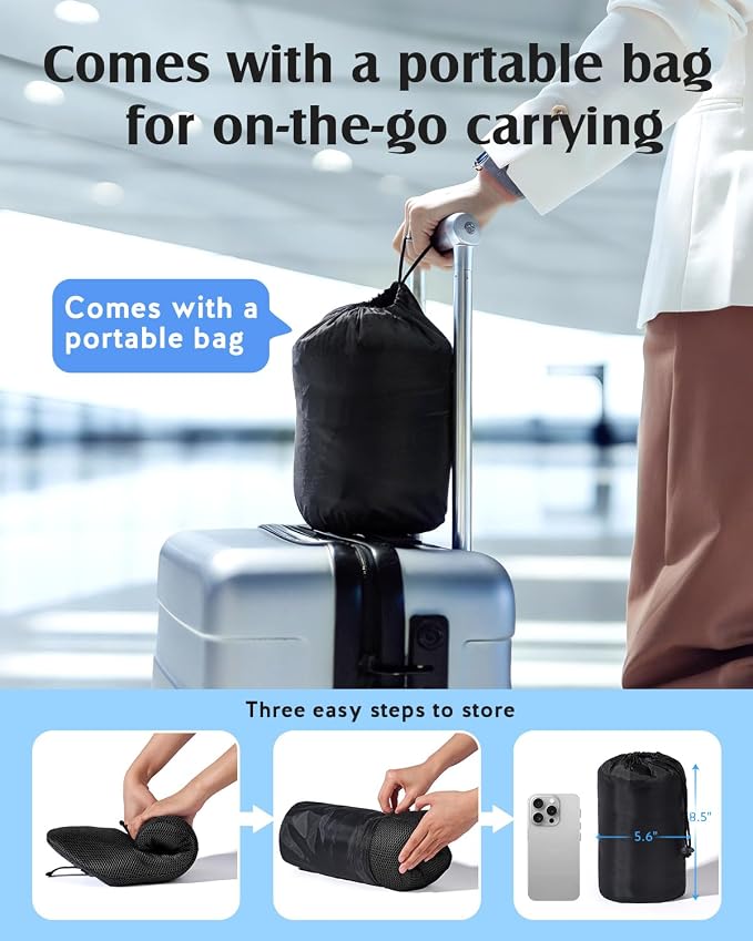 YFONG Lumbar Support Pillow for Car Seat, Back Support with Adjustable Straps Securely Fixed for Driving Seat Pain Relief, Office Chair Car Essentials Back Cushion, Black