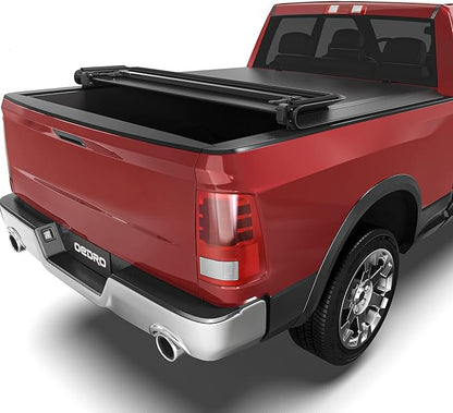 OEDRO Soft Quad Fold Truck Bed Tonneau Cover Fits for Dodge Ram 1500 Classic 2002-2024, Fits for Dodge Ram 2500 3500 2003-2026 8 Ft Bed w/o Rambox