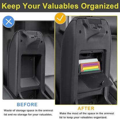 PIMCAR Center Console Hidden Organizer for 2026 2025 2024 2023 Honda Accord LX EX Sport EX-L Sport-L Touring Hybrid Armrest Box Secret Compartment One-Touch Hidden Storage Accessories