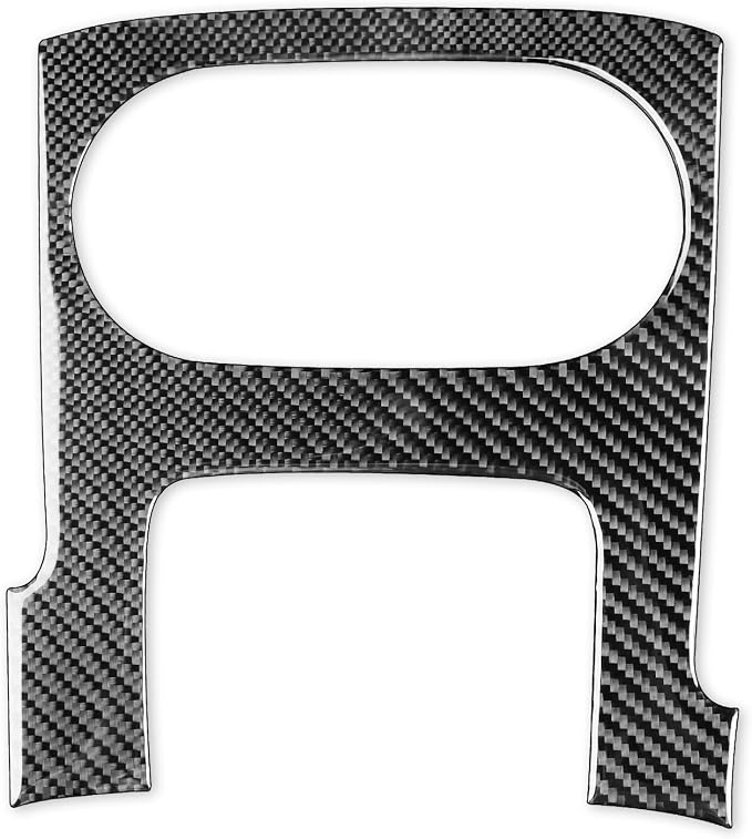 Real Premium Carbon Fiber Decor Compatible with Audi A3 S3 RS3 8V 2013 2014 2015 2016 2017 2018 2019 Car Gear Shift Panel Water Cup Holder Decor Sticker Auto Interior Accessories Decal Black