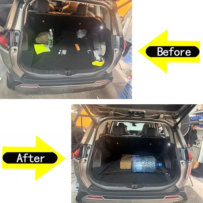 Rear Trunk Organizer Cargo Net Suitable for 2026 Toyota RAV4 Hybrid LE Limited SE Woodland Edition XLE Premium XSE Plug-ln GRSport Rear Trunk Mesh Cargo Storage Net Bag