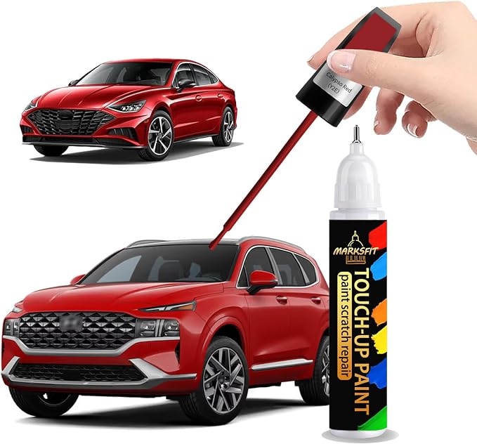 Calypso Red(Y2E) Touch Up Paint For Hyundai Exact Match-Chips and Nicks 2 in 1 Car Paint Pen Scratch Rapair for Accent/Creta/Elantra/TUCSON/SANTA