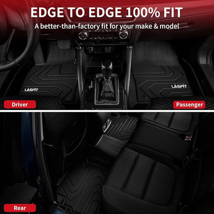 LASFIT Floor Mats Fit for Mazda CX5 2025 2024 2023 2022 2021 2020 2019 2018 2017 Custom Fit TPE All Weather Floor Liners 1st & 2nd Row Car Mats for Mazda CX-5, Black