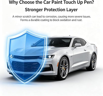 Sterling Gray Metallic(GXD/WA130H) Car Touch Up Paint for Chevy 2-in-1 Car Scratch Repair Pen with Tip&Brush, DIY Color-Code Matched Auto Paint for Rock Chips Door Scratches Paint Nicks Bumper Marks
