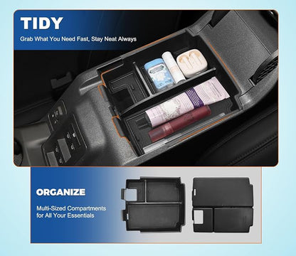 GZSH 3 PCS Trunk Organizers for 2025 2026 Ford Bronco 4 Doors Automatic Transmission ONLY with Center Console Organizer, Door Handle Storage, Gear Shift Organzier (Not for Sport&2Door)
