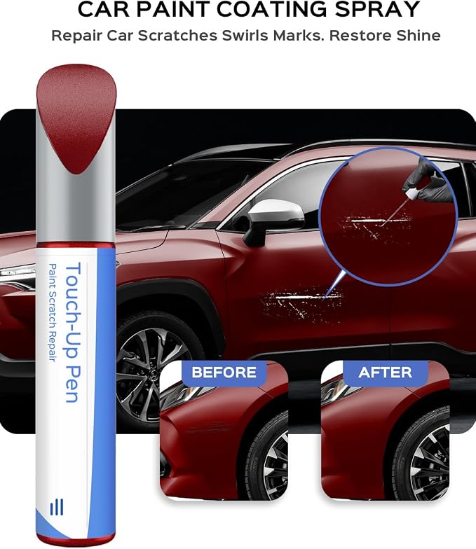 3Q3 Dark Red/Salsa Red Pearl Touch Up Paint Compatible with Toyota Exact Match Chips and Nicks Touch Up