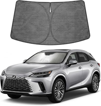 Proadsy Windshield Sun Shade Custom Fit Lexus RX 2023-2026 Ice Crystal Black Front Window Sunshade UV and Heat Blocker Foldable Visor Keeps Car Cooler for Summer Parking and Daily Use