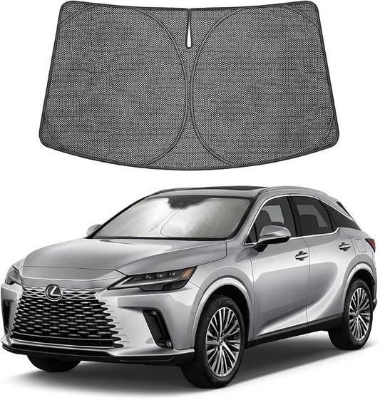 Proadsy Windshield Sun Shade Custom Fit Lexus RX 2023-2026 Ice Crystal Black Front Window Sunshade UV and Heat Blocker Foldable Visor Keeps Car Cooler for Summer Parking and Daily Use