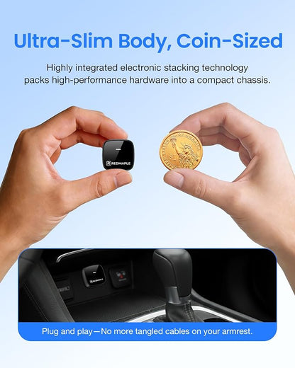 2026 Upgraded Wireless CarPlay Adapter for Apple iPhone, Mini Design, Converts Factory Wired to Wireless Adapter for CarPlay, Plug and Play, Auto Connect Fast and Stable(Only with iPhone)