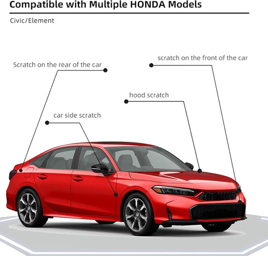 Rallye Red(R-513) Car Paint Touch Up Pen Compatible with Honda, 2-In-1 Color Accurate Touch Up Car Scratch Repair Paint Match Honda Series Premium Automotive Scratch Remover for Nicks & Chips Repair