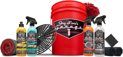 Jay Leno's Garage Ceramic Car Coating Kit – Car Wash Bundle with Ceramic Coating Spray, Car Ceramic Coating Products, Wheel and Tire Cleaner, Microfiber Towels, Applicators & Wash Mitt Detailing Kit