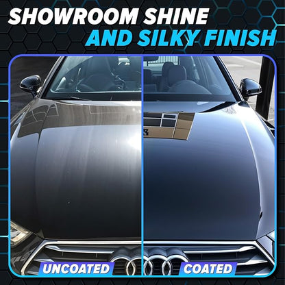 Carfidant Ceramic Silk - Ceramic Coating Spray - High Gloss, Hydrophobic Protection & Chemical Resistance for Cars, RVs & Boats - Long-Lasting Shine & Durability for Exterior Detailing - 16.9 fl. Oz.