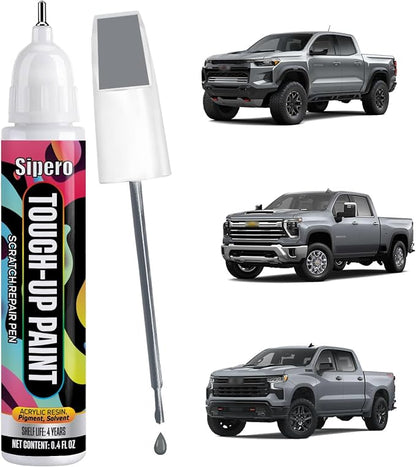 Slate Gray Metallic (GNO/WA633D) for Chevy Touch Up Paint, Exact Color Match Scratch Repair Kit Compatible with Chevrolet Silverado Equinox Tahoe Colorado Blazer Express